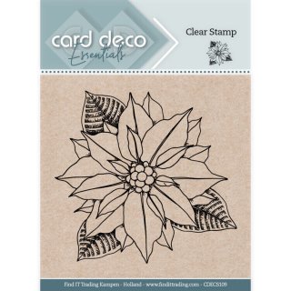 Clear Stamps Acrylic Stamp Stempel card deco Weihnachtsstern Blüte Ministempel