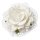 Deko Minigarten Puppenhaus Streudeko Rose Leinenoptik weiß Blüte 2 Rosenblüten