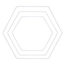 Metallring Set Hexagon 3 Größen 20, 25 und 30 cm zum Gestalten auch in Makramee