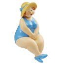 Polyresin Streudeko Miniatur Frau im Badeanzug mit Hut...