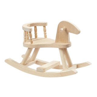 Holz Miniatur Schaukelpferd Holzschaukelpferd 6cm