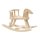 Holz Miniatur Schaukelpferd Holzschaukelpferd 6cm