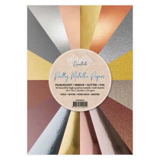 32 Blatt in A4 card deco Essentials metallische Effektpapier Paper Papier