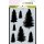 Stencil Schablone CraftEmotions Mask stencil - Tannenbaum Bäume Wald Hintergrund 14,7x10,5 cm  #1