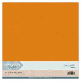 Linne Struktur Karton 240 gsm 10 Blatt 30,5x30,5 cm einfarbig Leinenstruktur orange