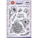 Silikonstempel Clear Stamp Yvonne creations very Purple...