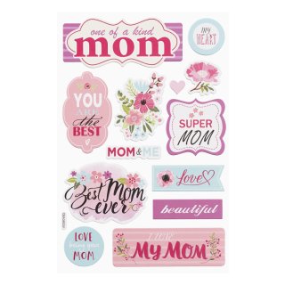 Sticker Aufkleber Ziersticker Deko Sticker Mom II beste Mutter Muttertag