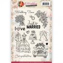 Silikonstempel Clear Stamp Yvonne creations just married congratulations Hochzeit