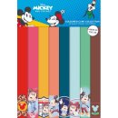Paket A4 Scrapbooking Papier 8 Farb-Designs Disney Mickey...