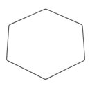 Metallring Hexagon Größe17,5x20 cm schwarz zum Gestalten auch in Makramee