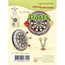 Silikonstempel CLEAR STAMPS Leane Creatief Darts Games...