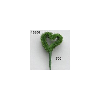 6 Stück asymetrisch Gras-Herz stecker Miniatur für Tischdeko, Bastelarbeiten oder als Blumenstecker