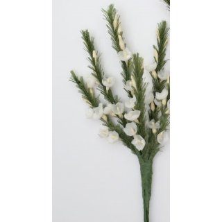 1 Bund Erikablüte Sträusschen 6 Zweige a 4 Blüten Miniatur Dekozweig weiß