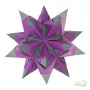 Bascetta-Stern Duo-Papier, 15x15 cm,silber lila 2 farbig...