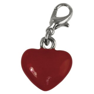 Charm Herz Kettenanhänger Wechselanhänger für Armband Verbinder silber