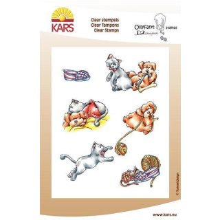 Clear Stamp Silikonstempel * Katze und Hund * Ollyfant stamps